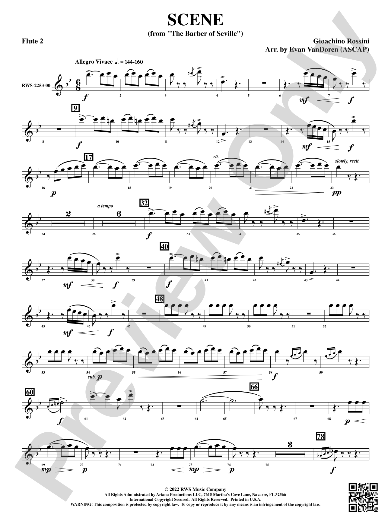 Scene - From <i>The Barber of Seville</i>: 2nd Flute