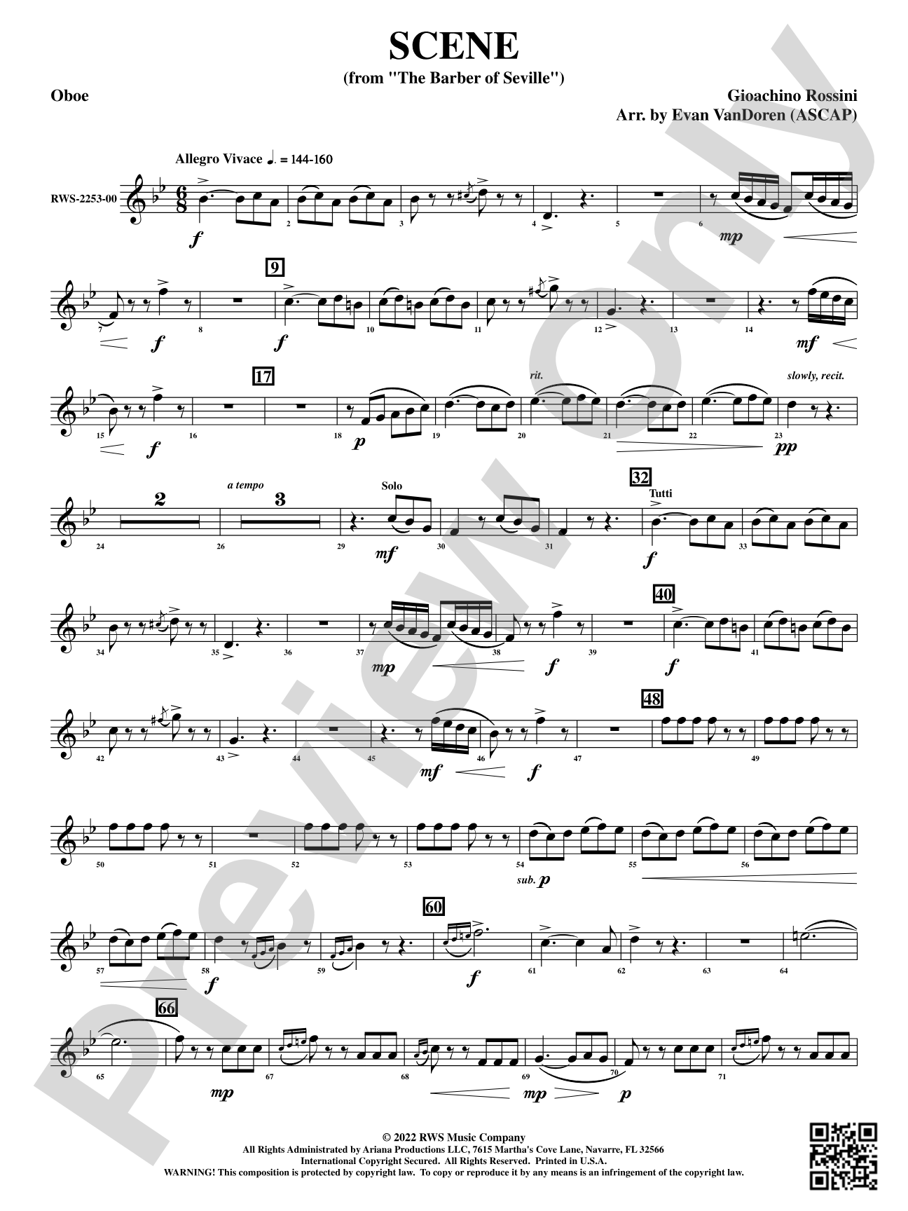 Scene - From <i>The Barber of Seville</i>: Oboe