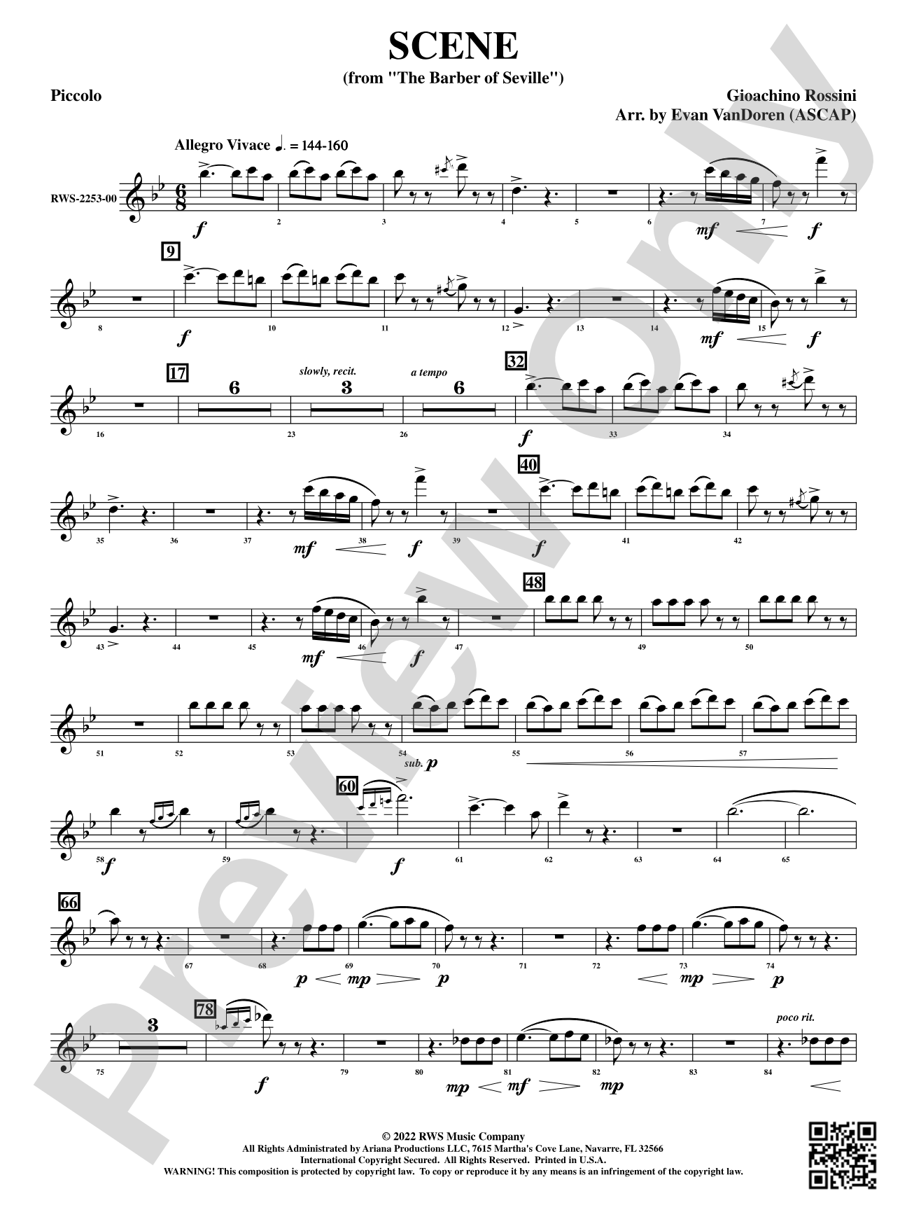 Scene - From <i>The Barber of Seville</i>: Piccolo