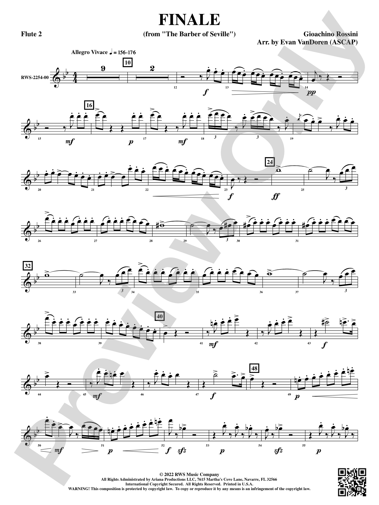 Finale - From <i>The Barber of Seville</i>: 2nd Flute
