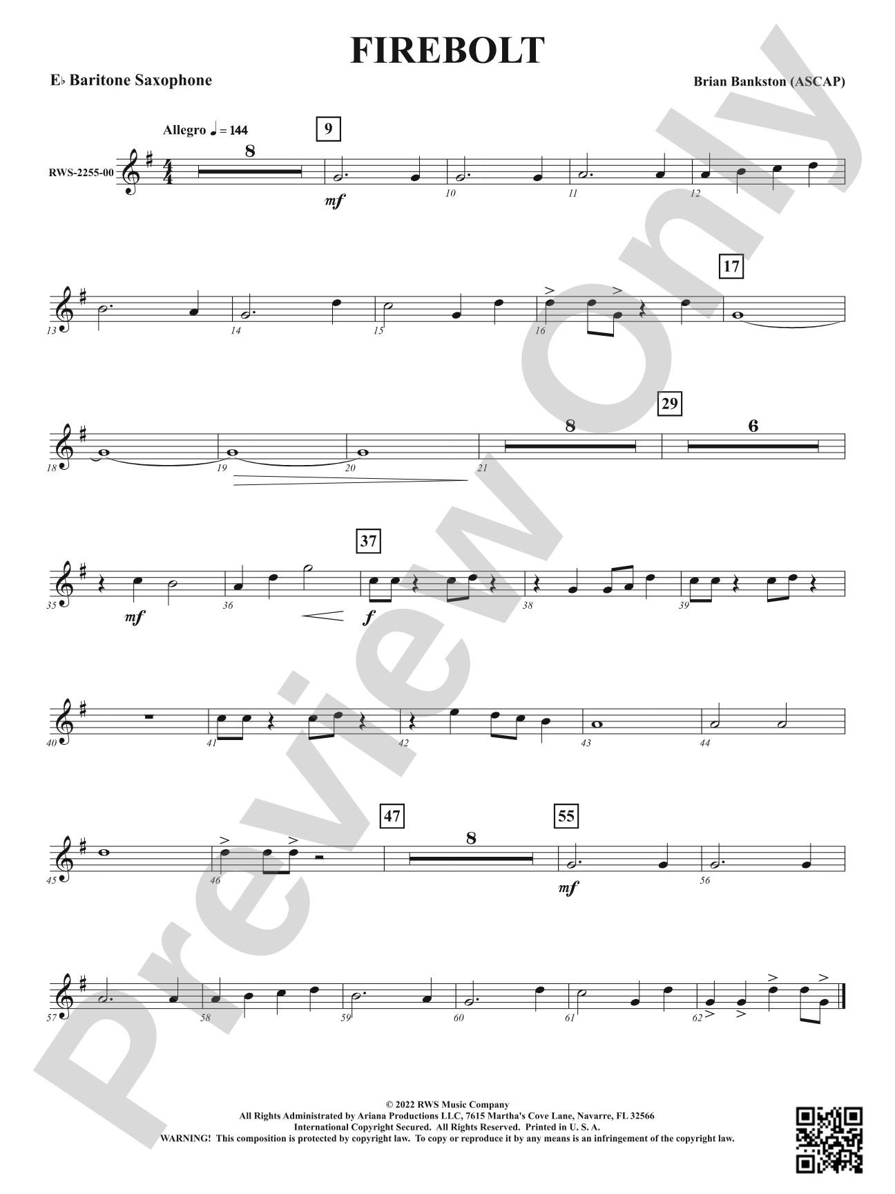 Firebolt: E-flat Baritone Saxophone