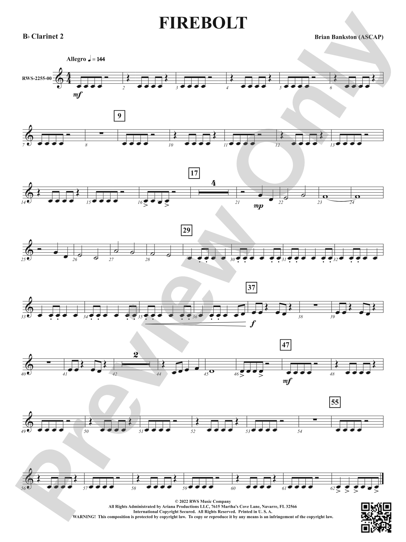 Firebolt: 2nd B-flat Clarinet