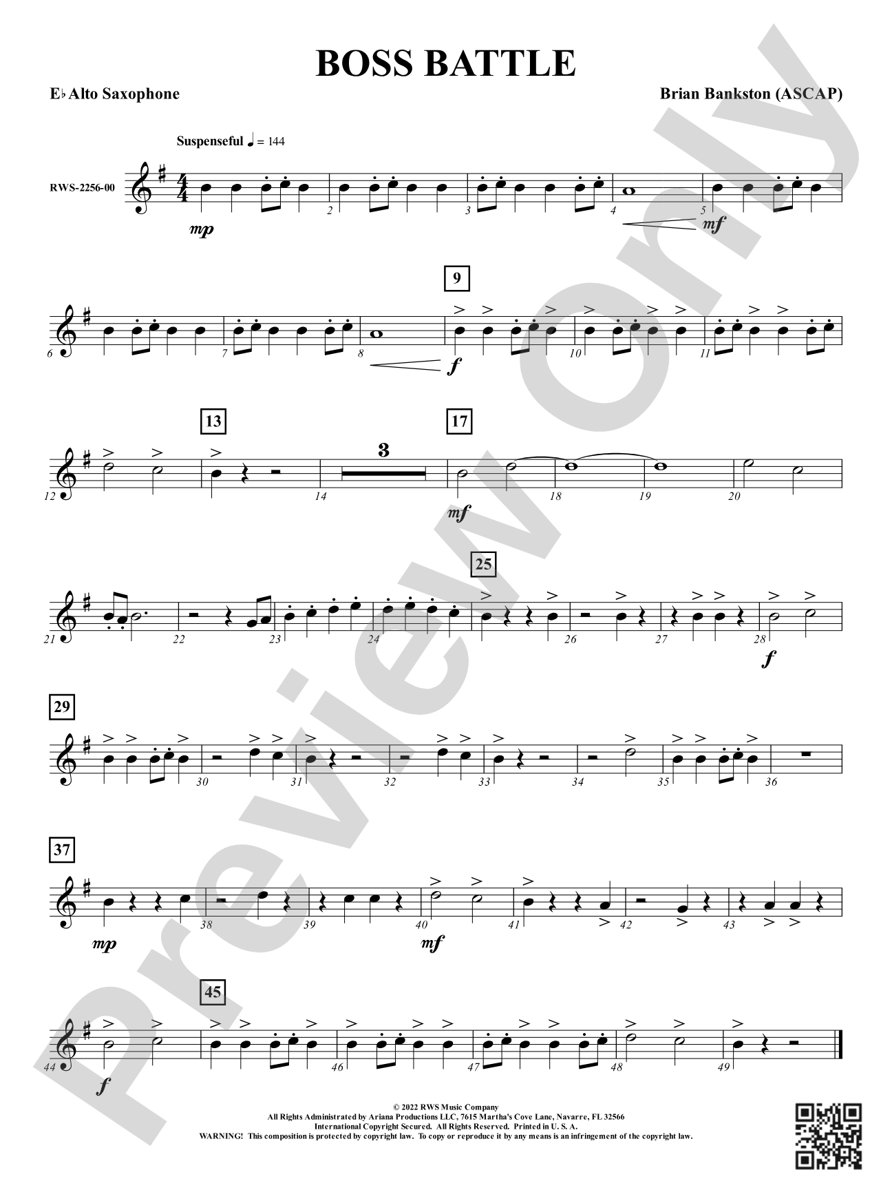 Boss Battle: 1st E-flat Alto Saxophone