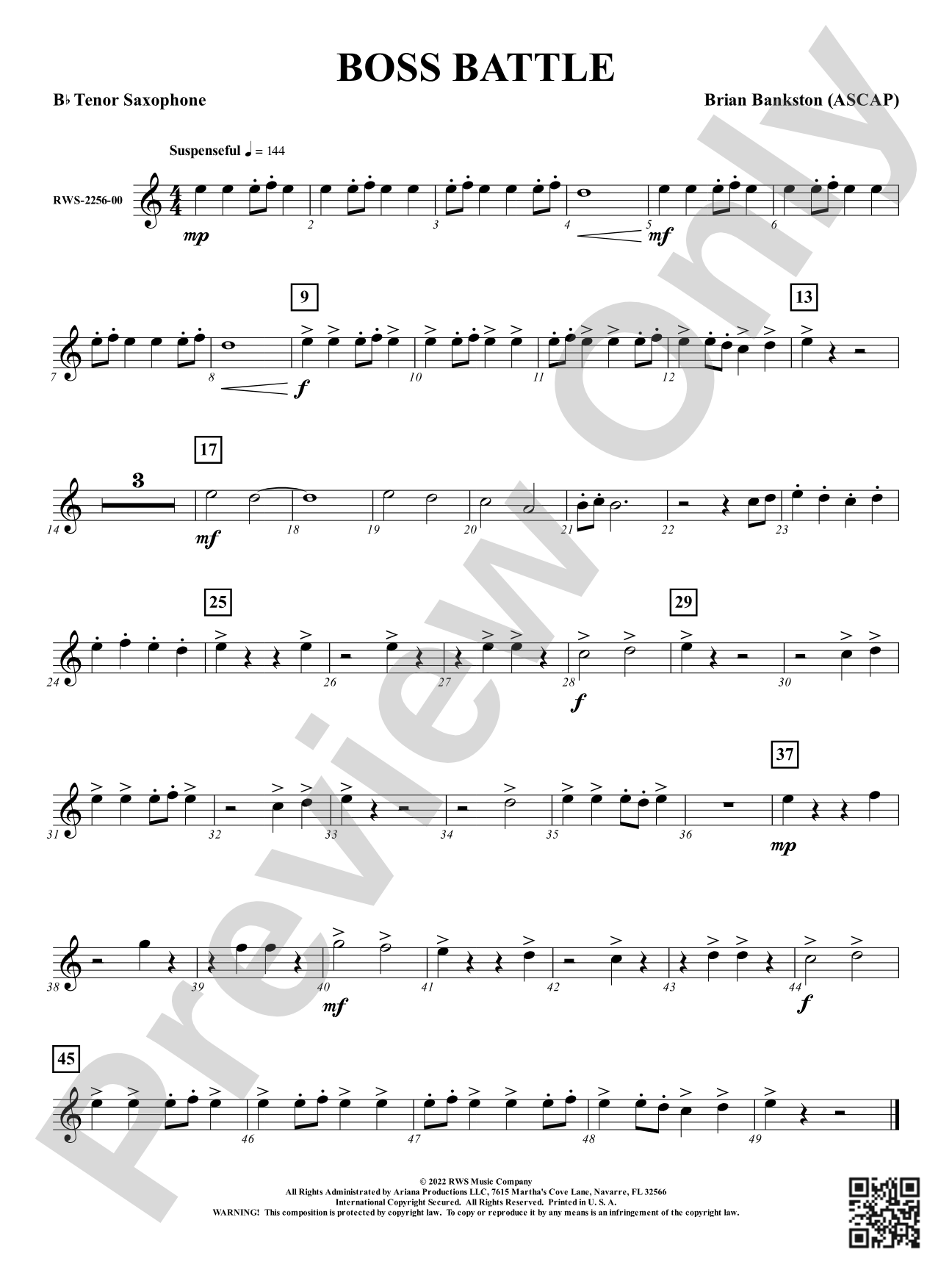 Boss Battle: B-flat Tenor Saxophone