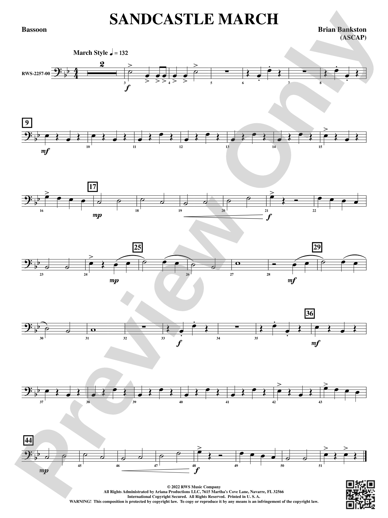 Sandcastle March: Bassoon