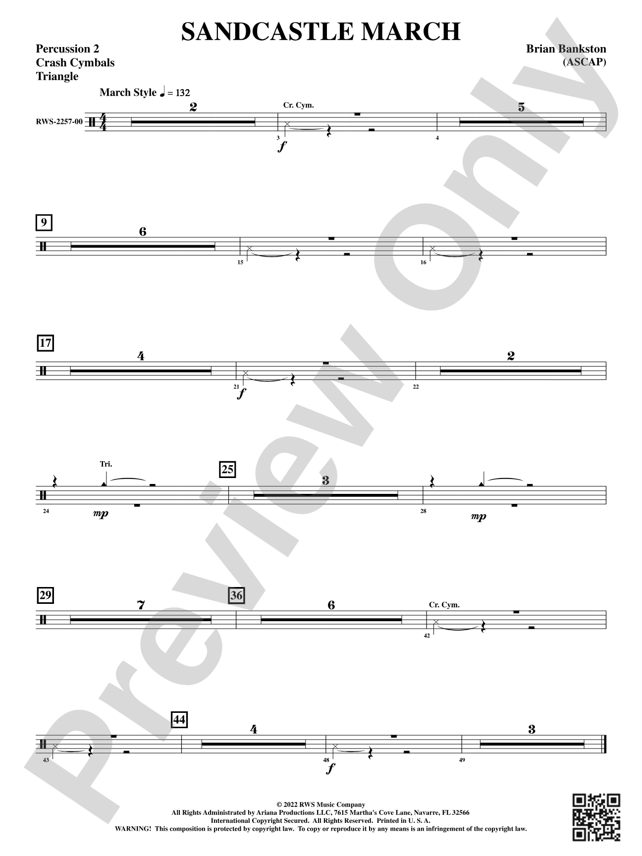 Sandcastle March: 2nd Percussion