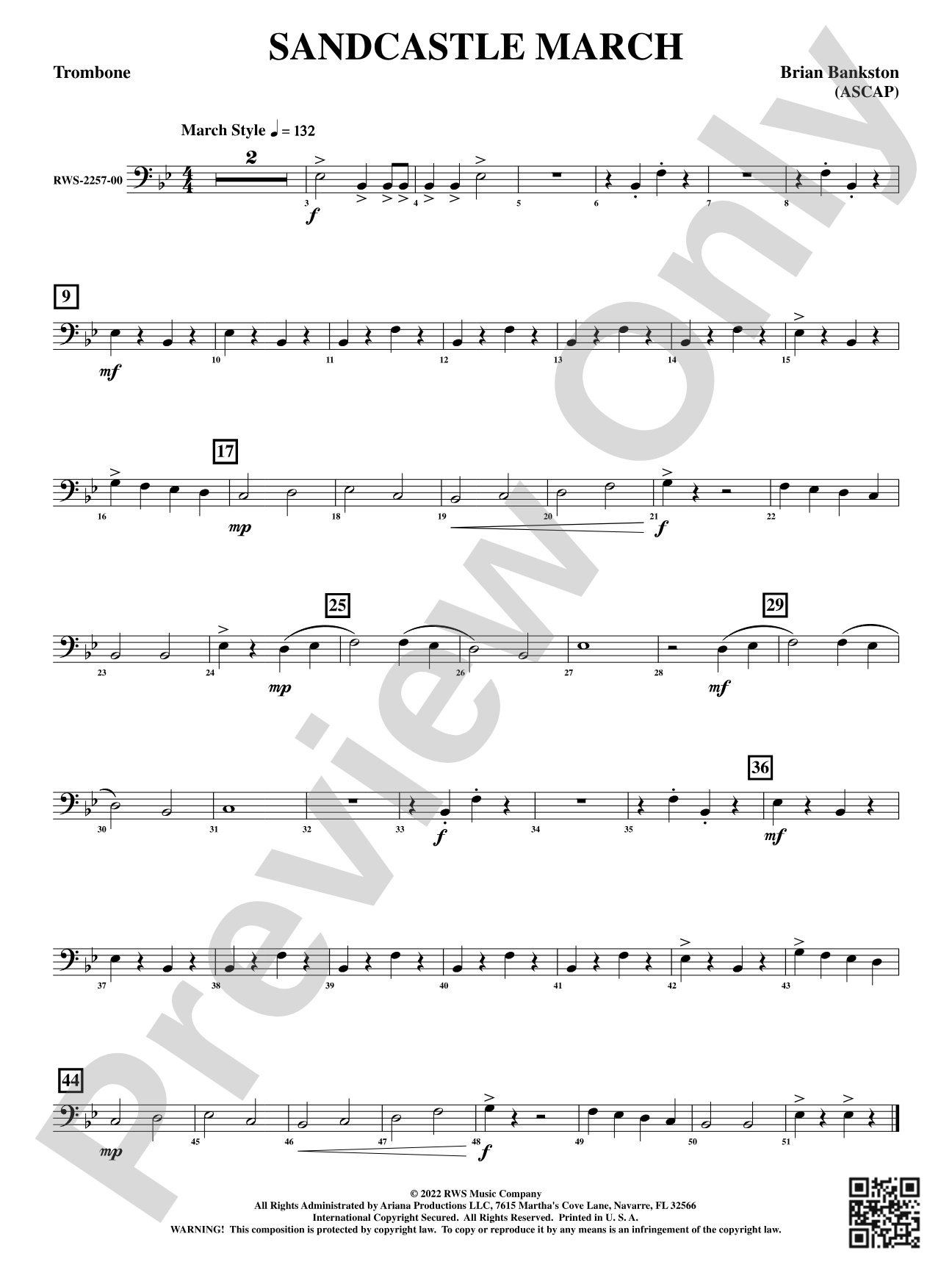 Sandcastle March: 1st Trombone