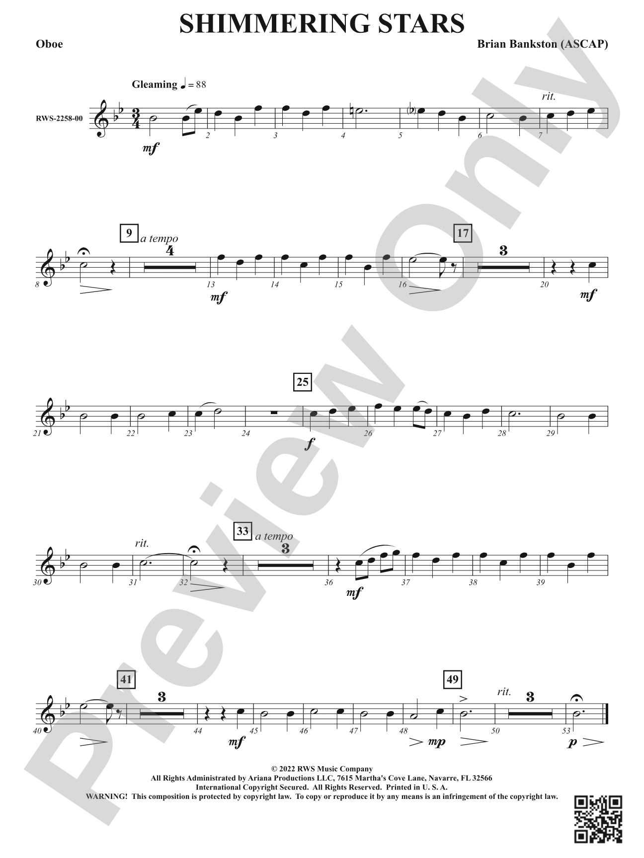 Shimmering Stars: Oboe