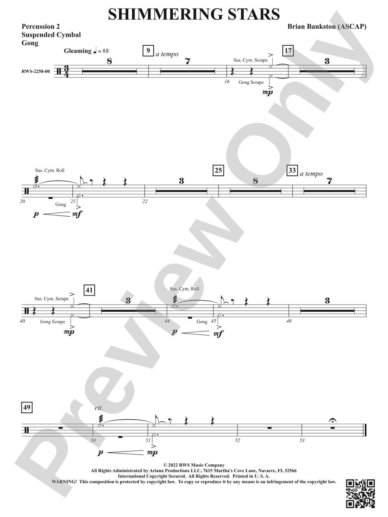 Shimmering Stars: 2nd Percussion