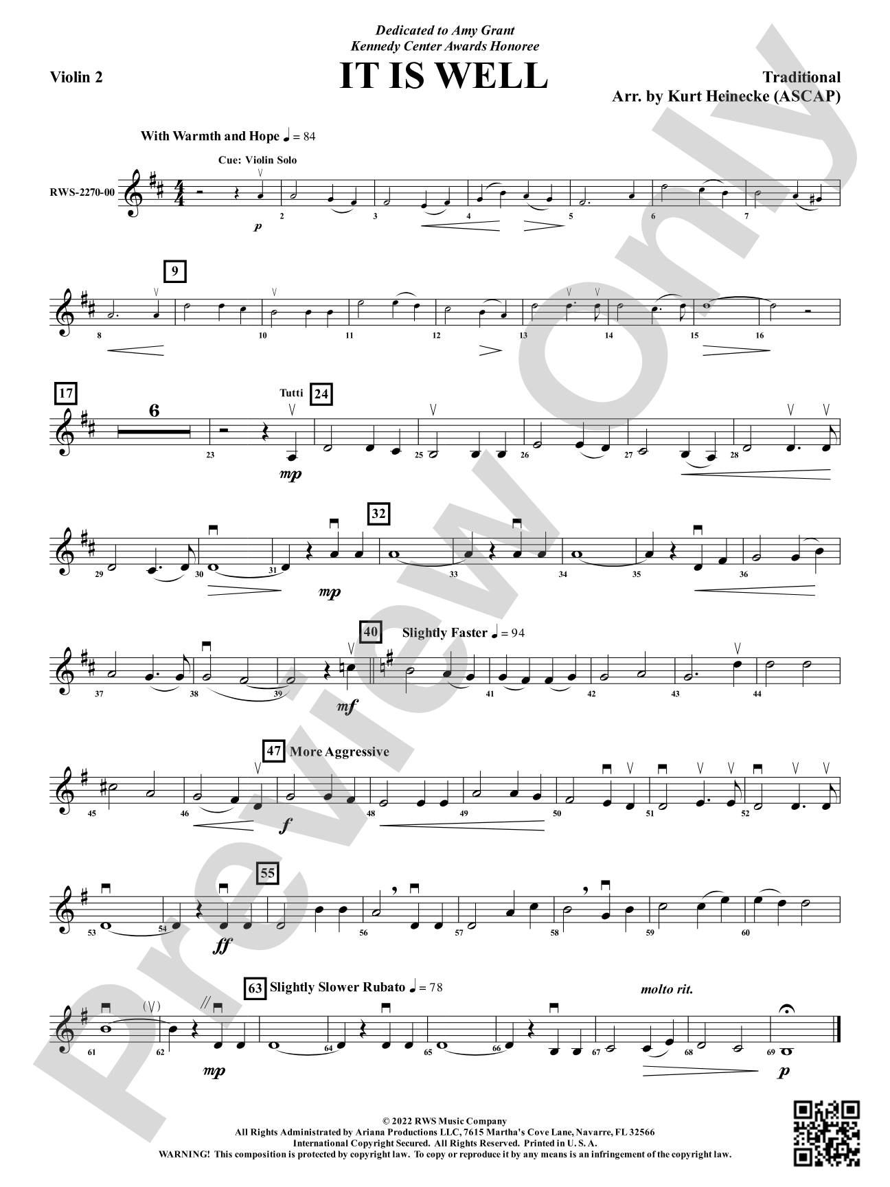 It Is Well: 2nd Violin