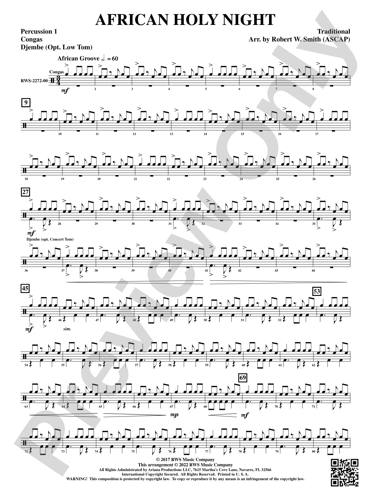 African Holy Night: 1st Percussion