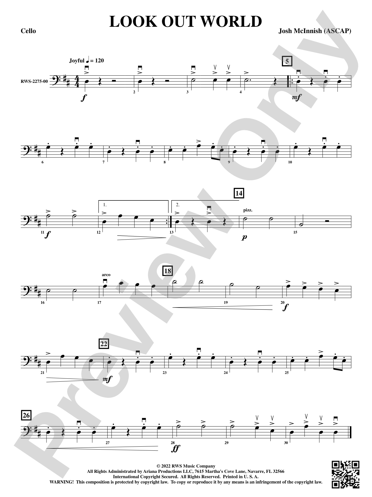 Look Out World: Cello