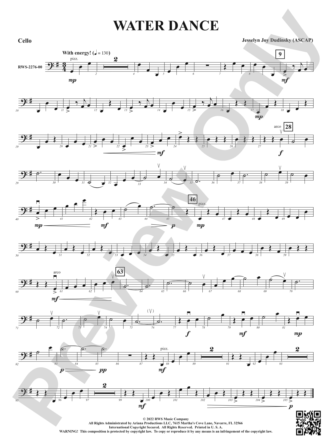 Water Dance: Cello