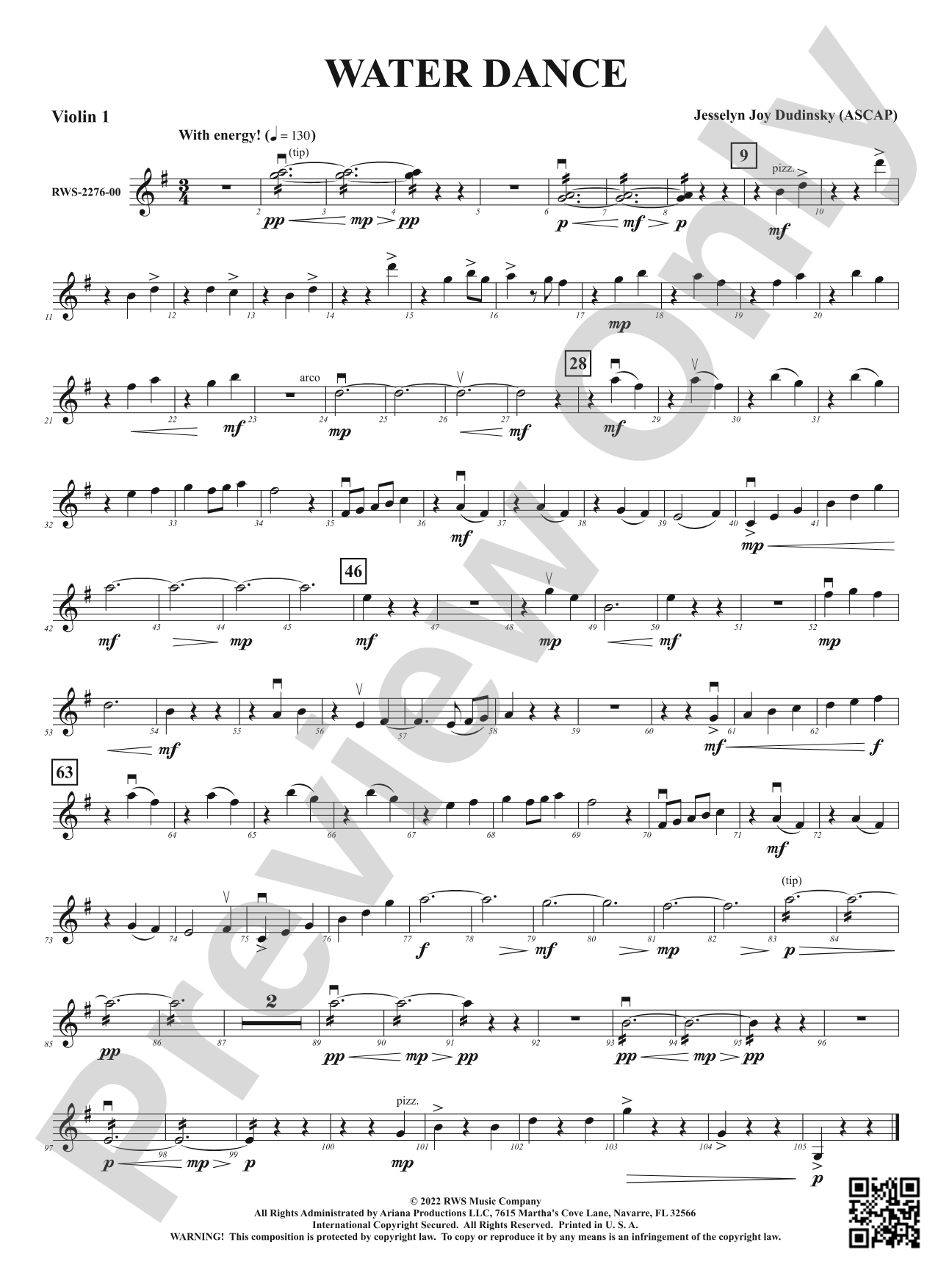 Water Dance: 1st Violin