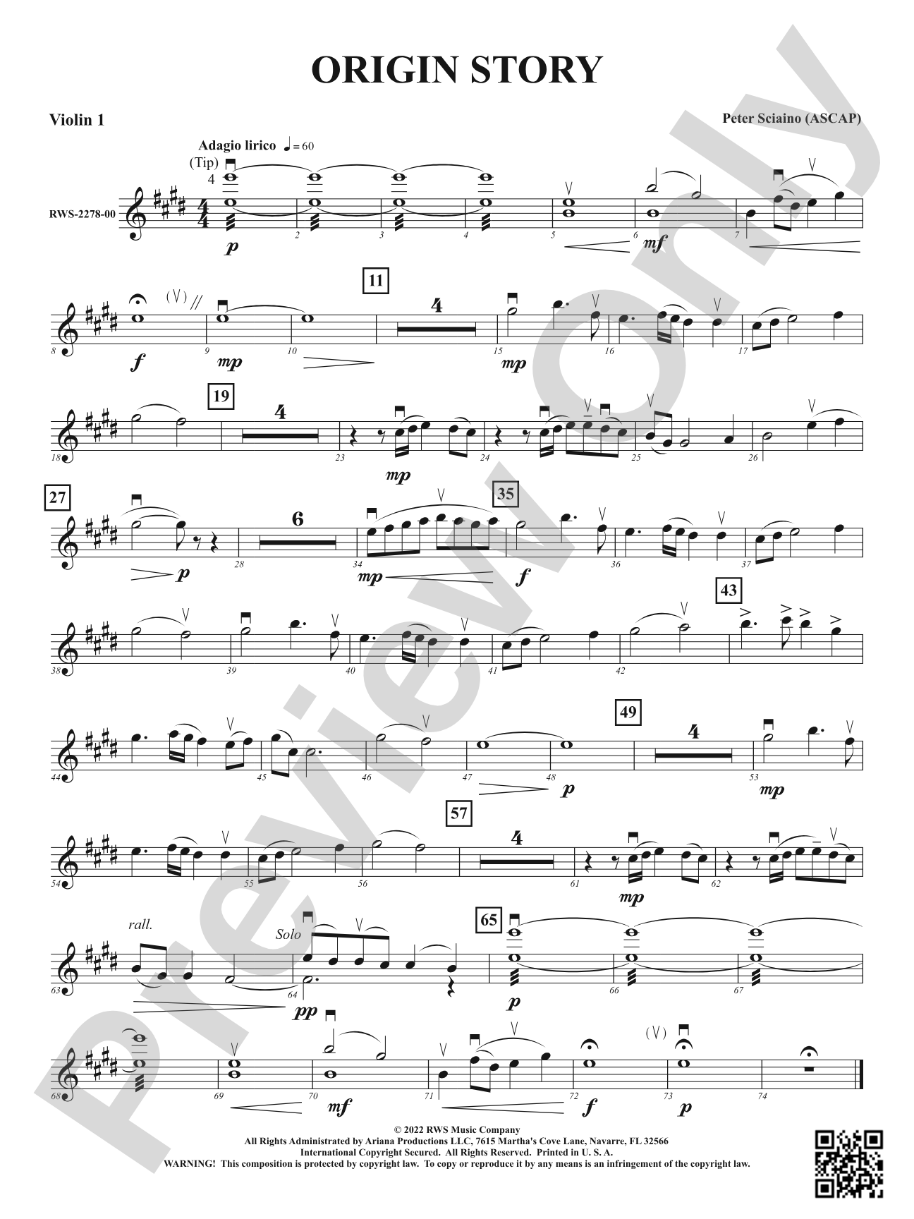 Origin Story: 1st Violin