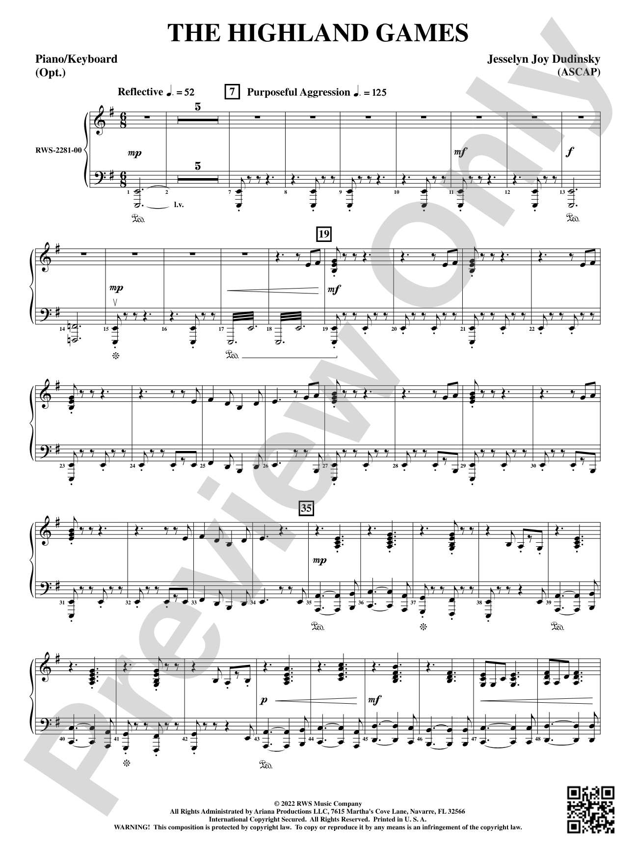 The Highland Games: Optional Piano