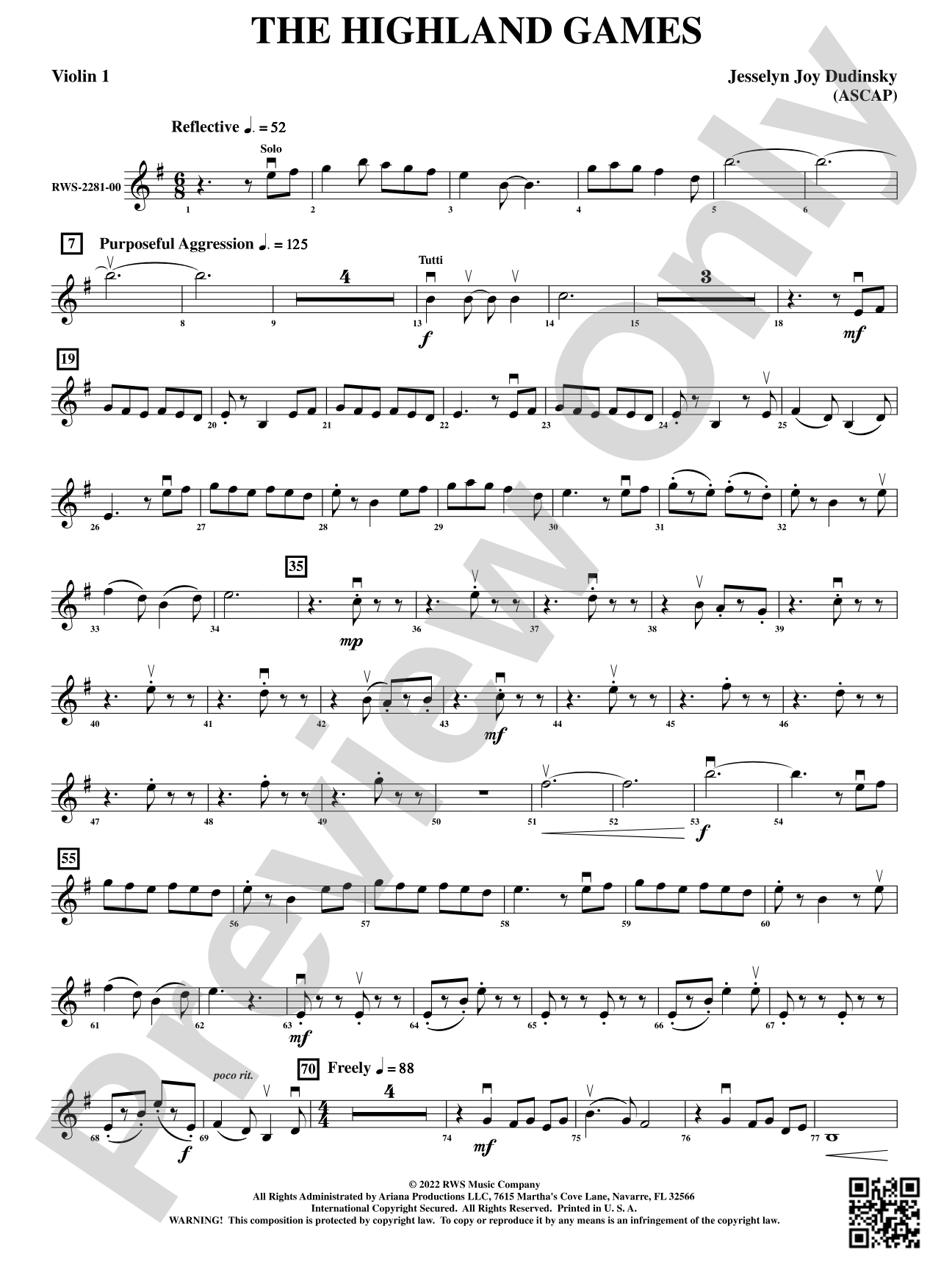 The Highland Games: 1st Violin
