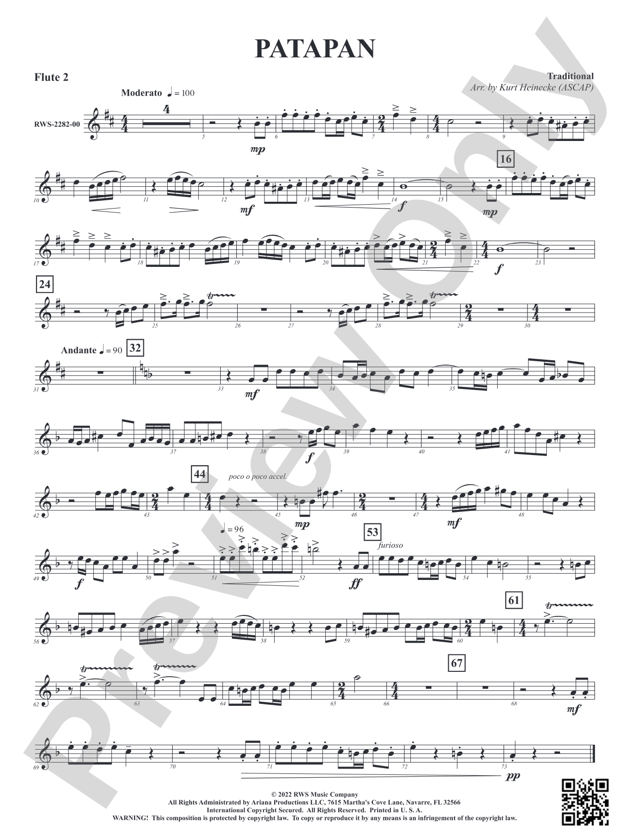 Patapan: 2nd Flute