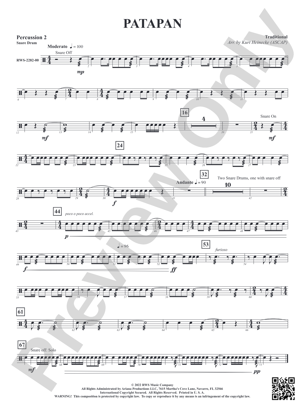Patapan: 2nd Percussion