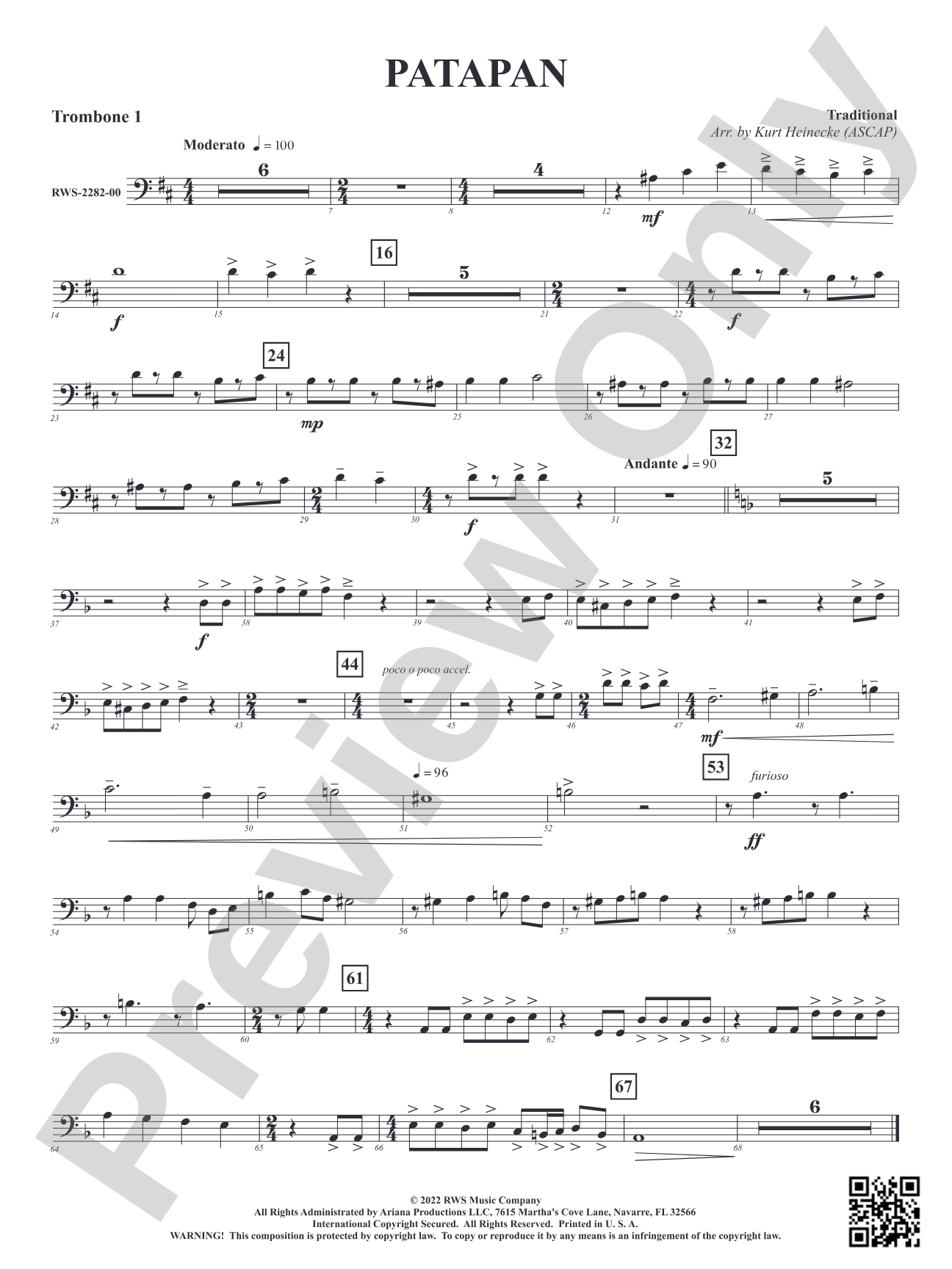 Patapan: 1st Trombone