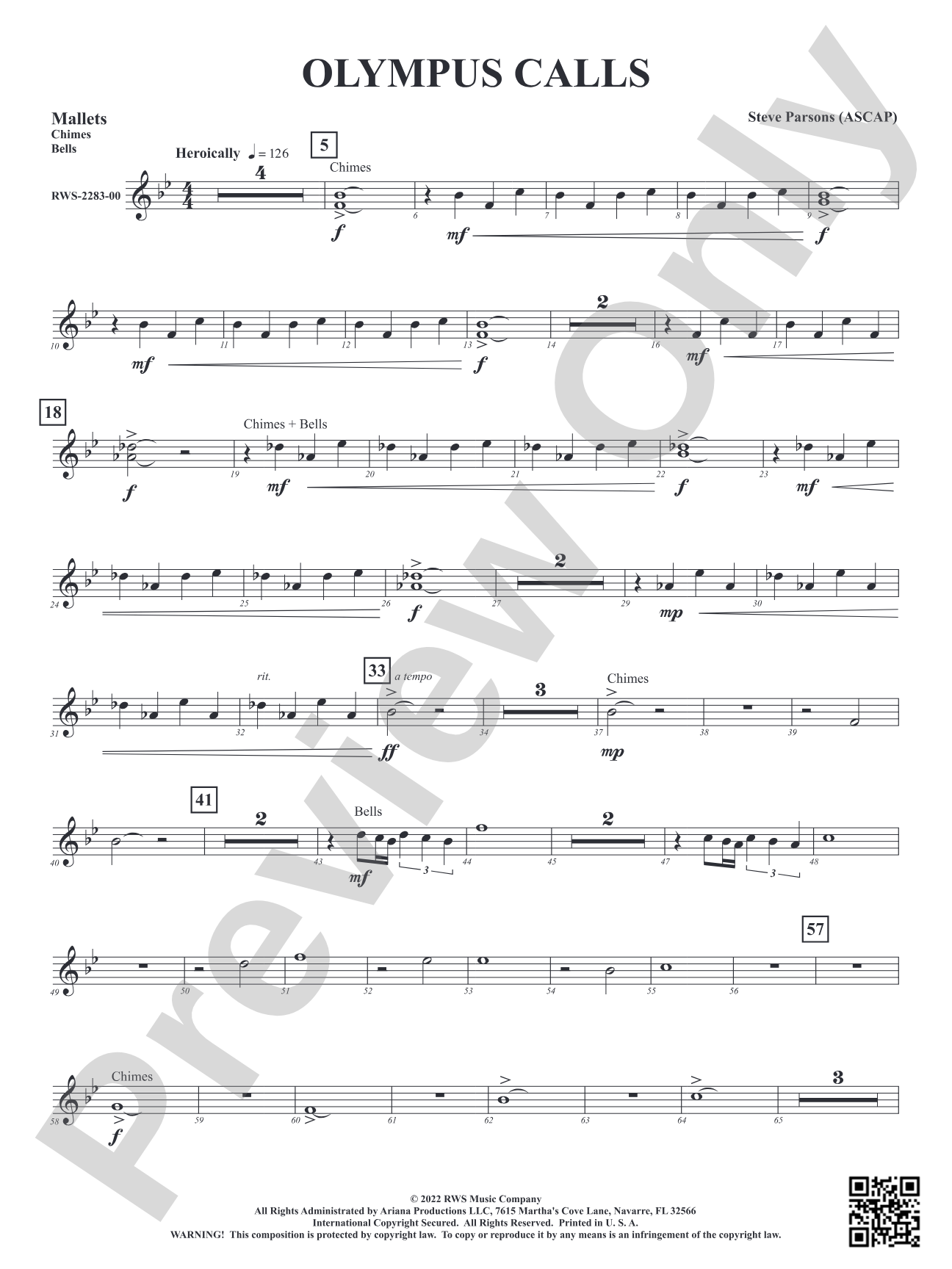 Olympus Calls: 1st Mallet Percussion
