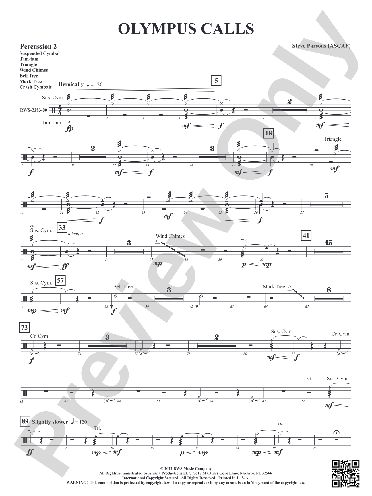 Olympus Calls: 2nd Percussion