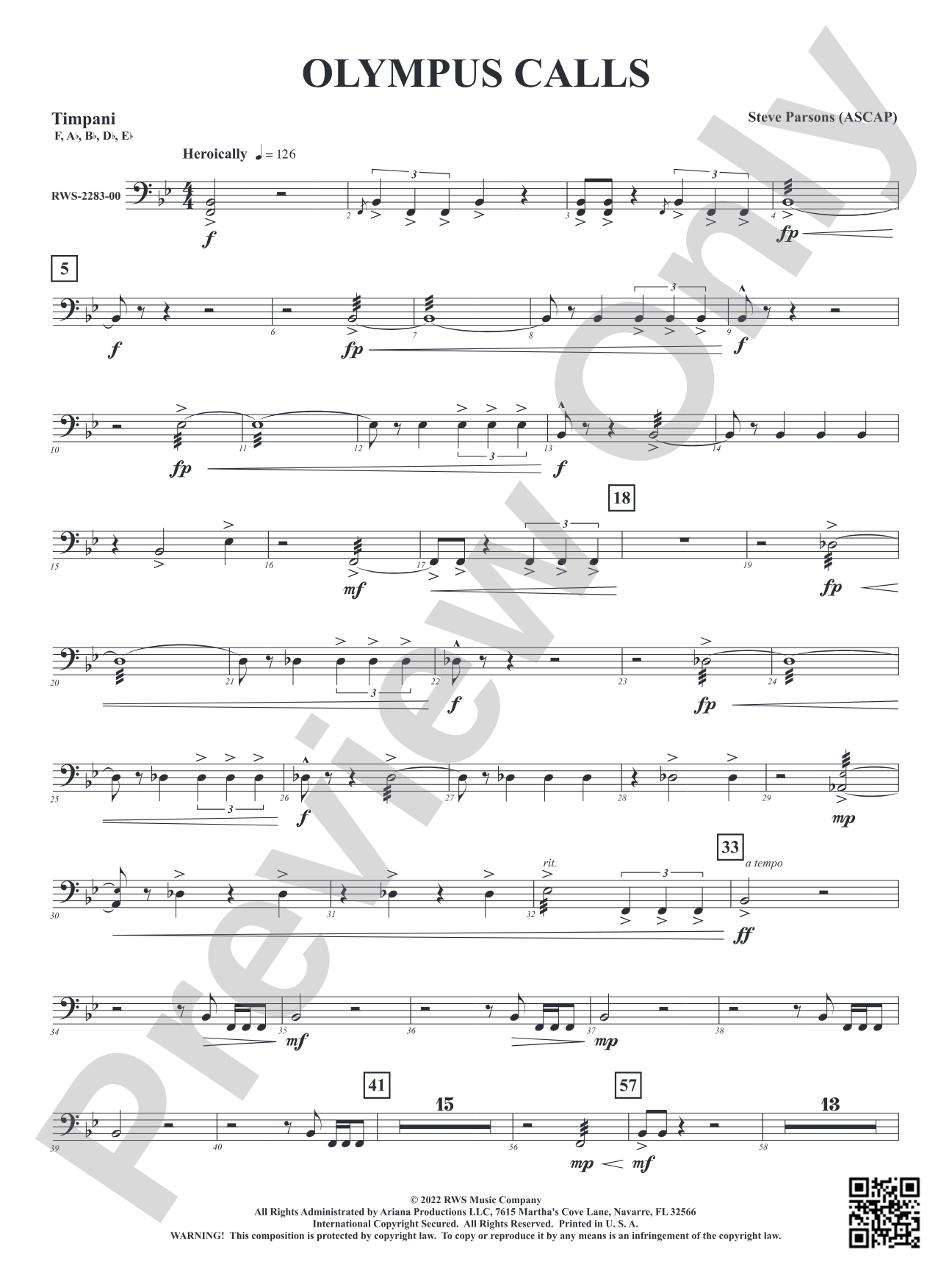 Olympus Calls: Timpani