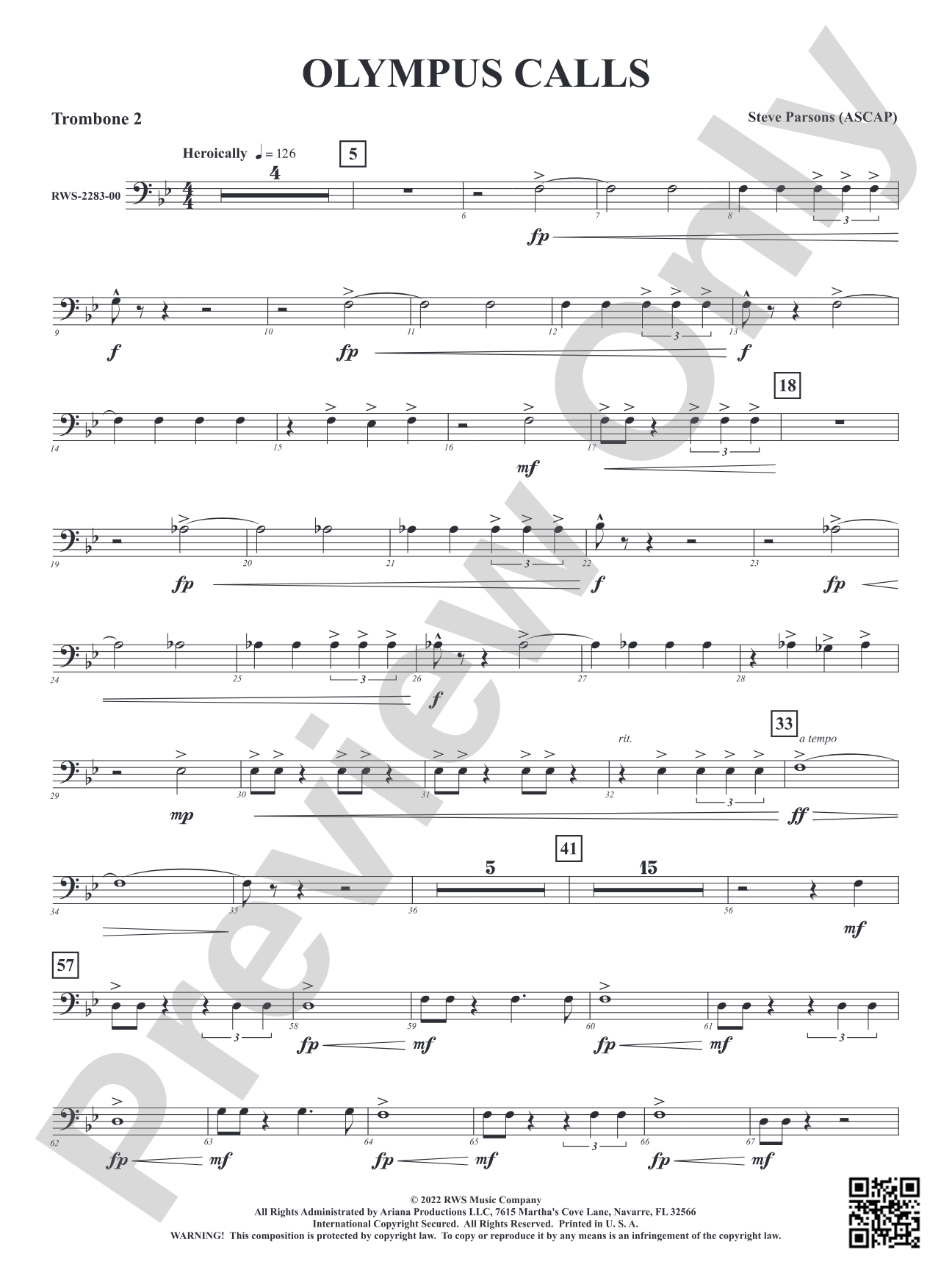Olympus Calls: 2nd Trombone