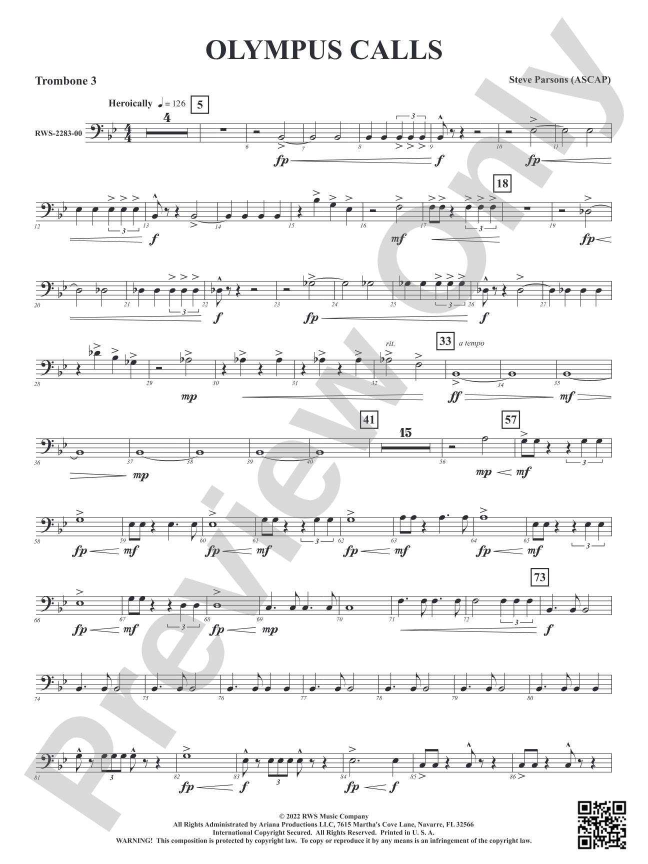 Olympus Calls: 3rd Trombone