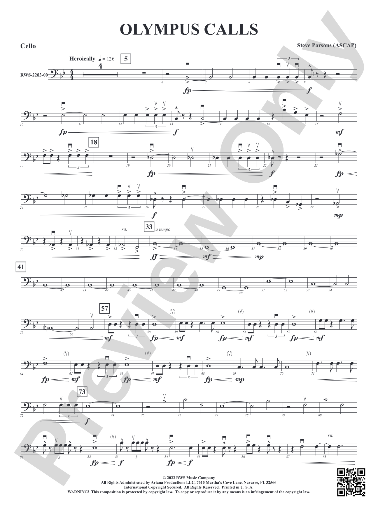 Olympus Calls: Cello