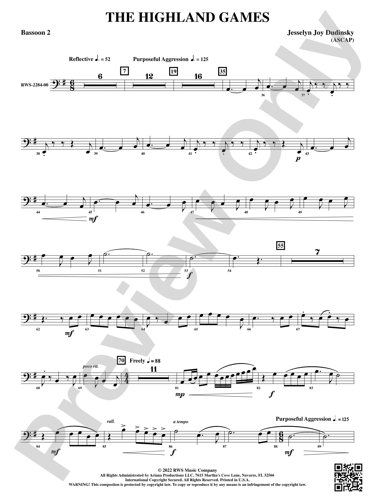 The Highland Games: 2nd Bassoon