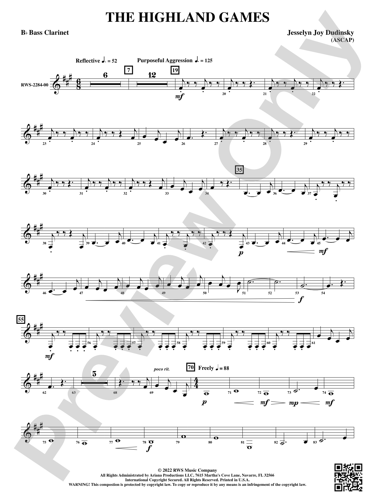 The Highland Games: B-flat Bass Clarinet