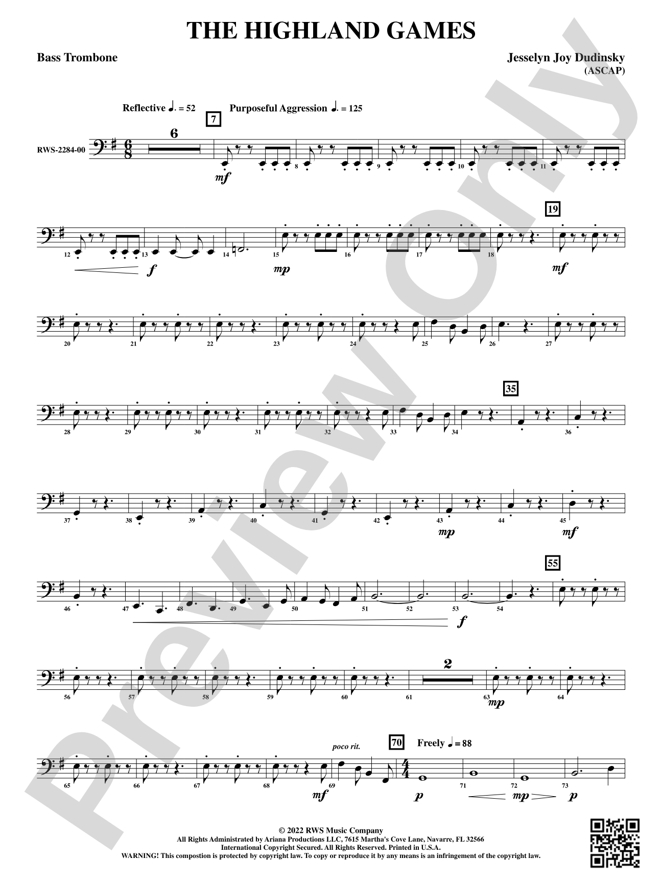 The Highland Games: Bass Trombone