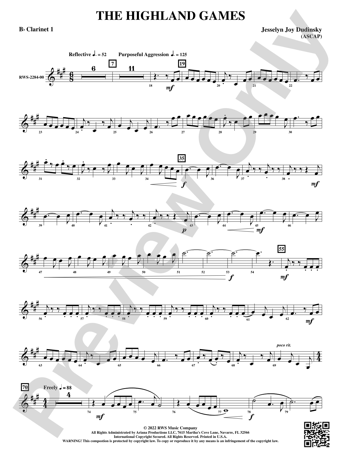 The Highland Games: 1st B-flat Clarinet
