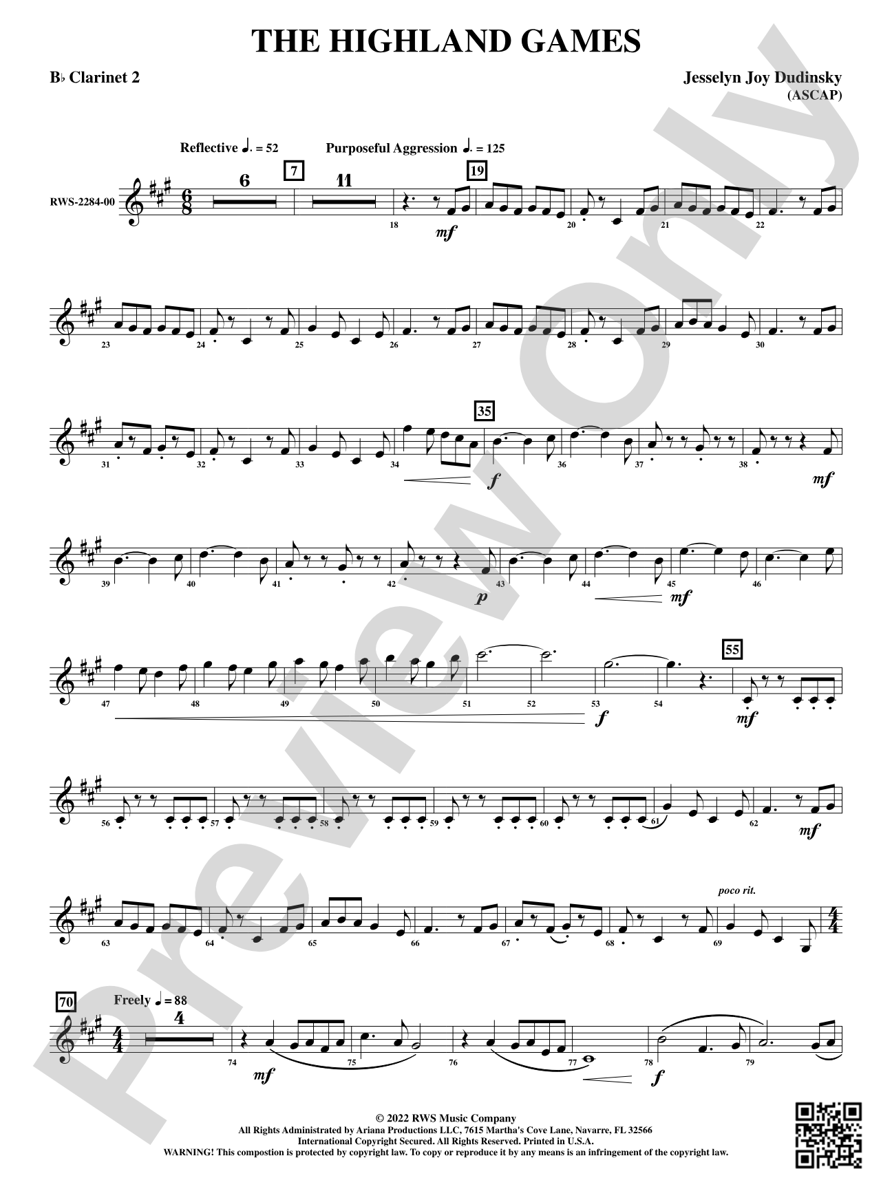 The Highland Games: 2nd B-flat Clarinet