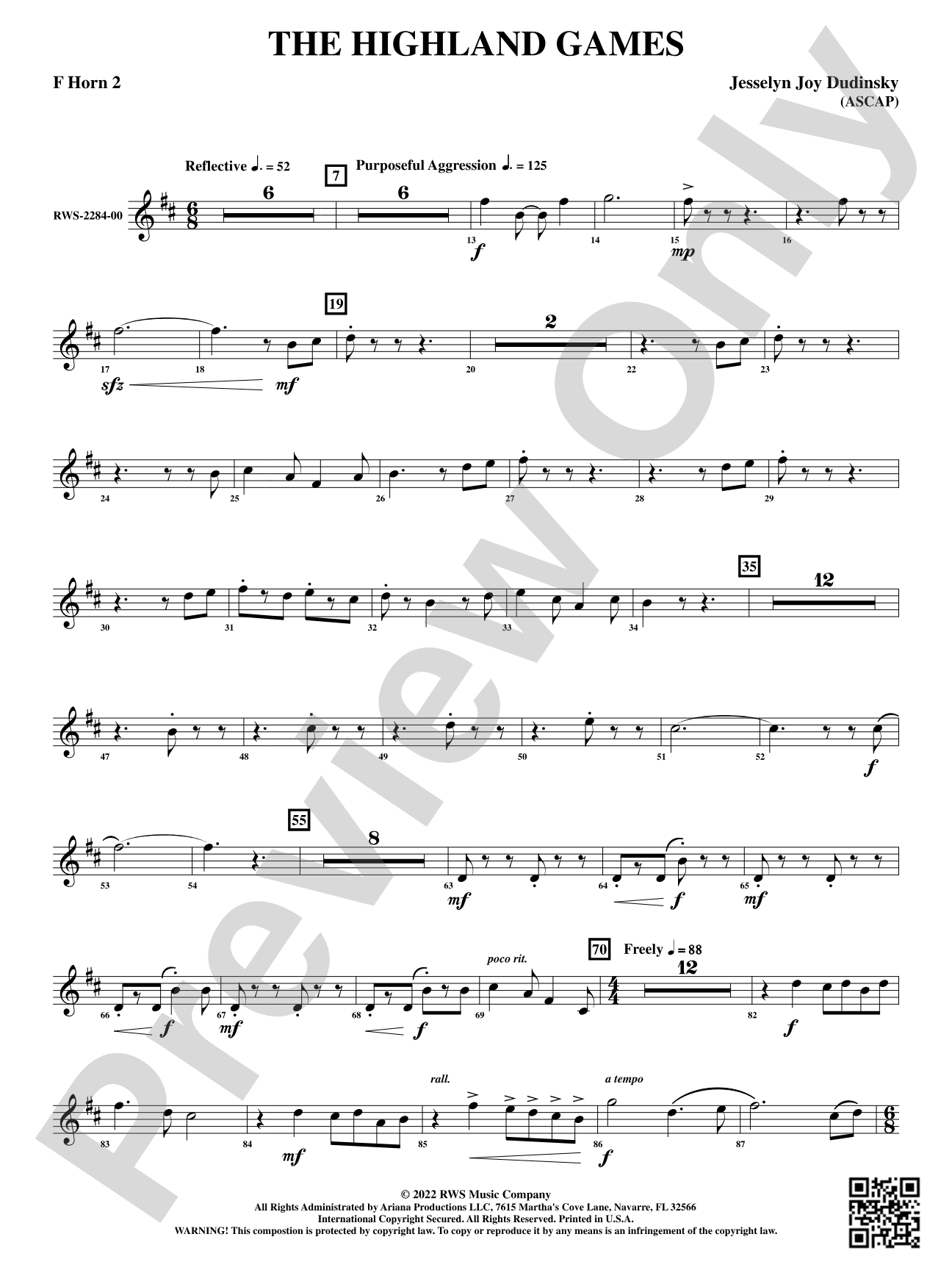 The Highland Games: 2nd F Horn