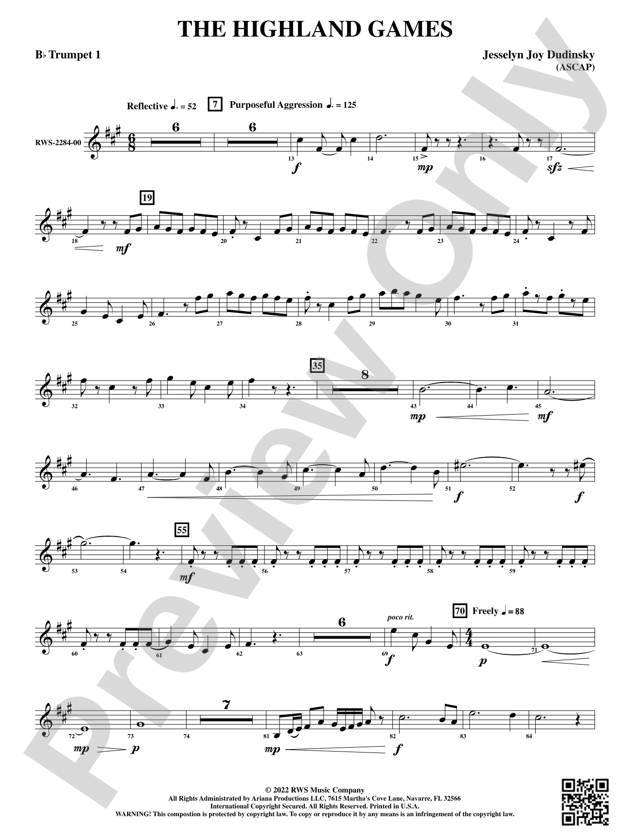 The Highland Games: 1st B-flat Trumpet