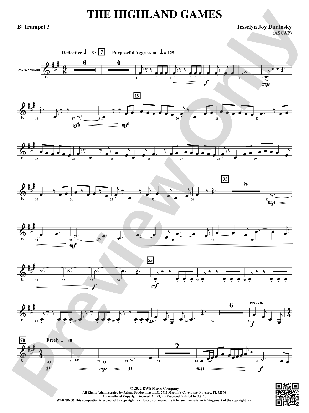 The Highland Games: 3rd B-flat Trumpet