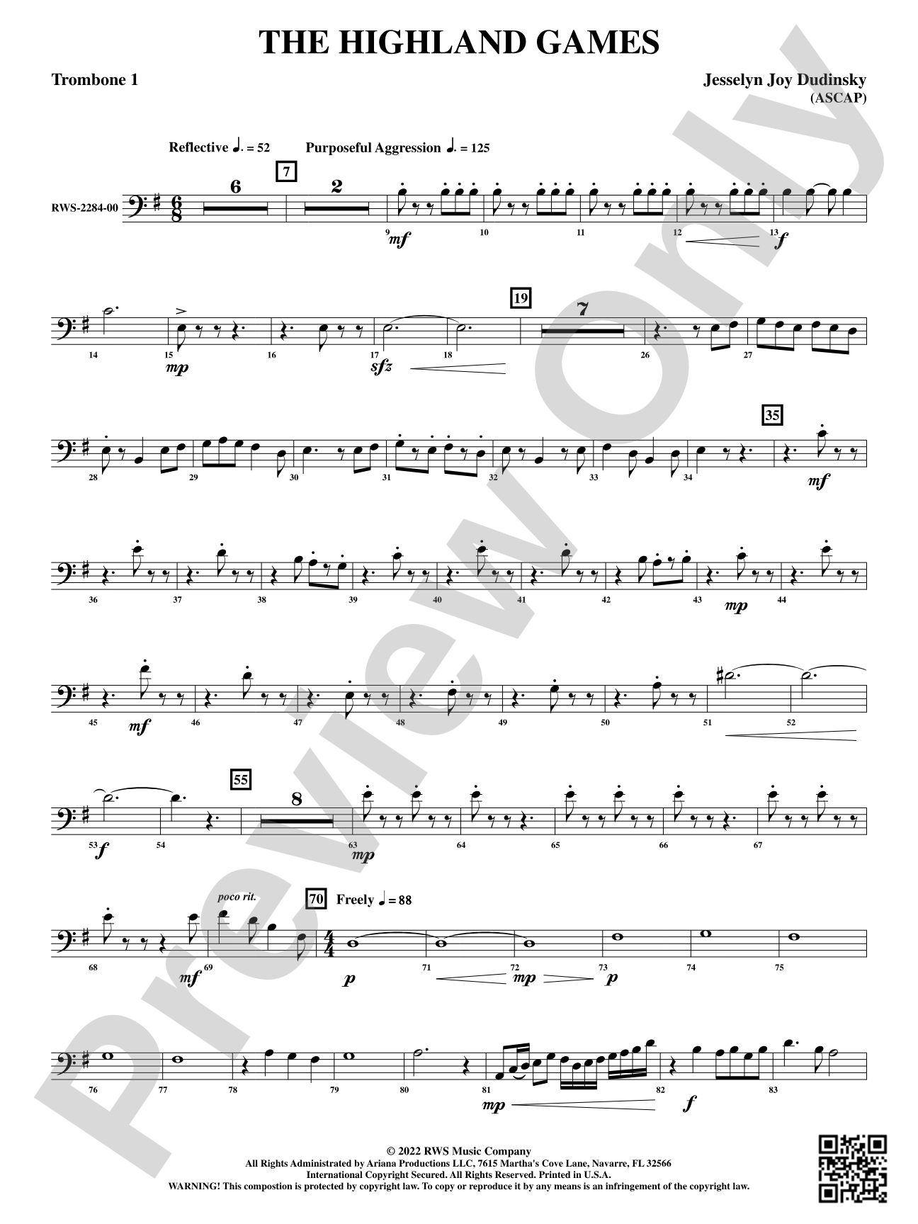 The Highland Games: 1st Trombone