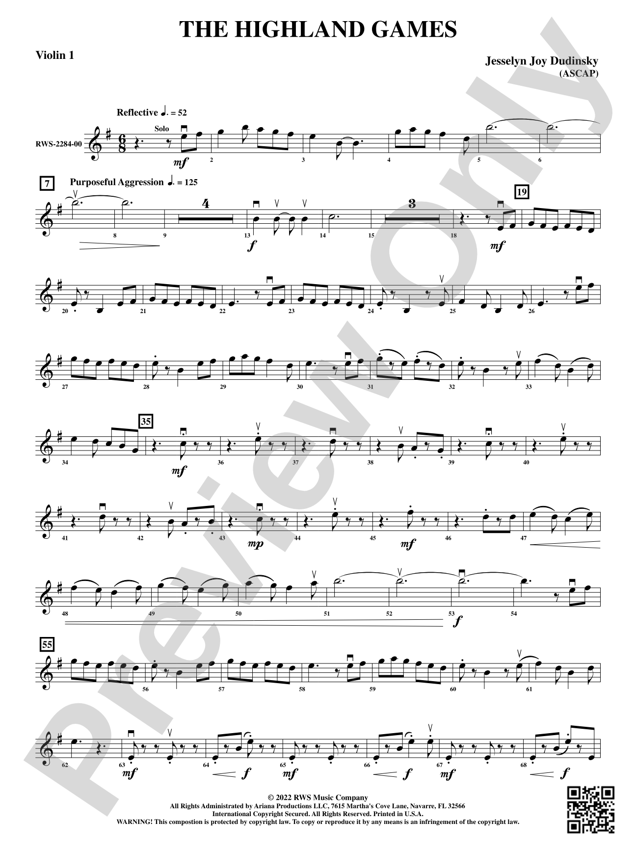 The Highland Games: 1st Violin