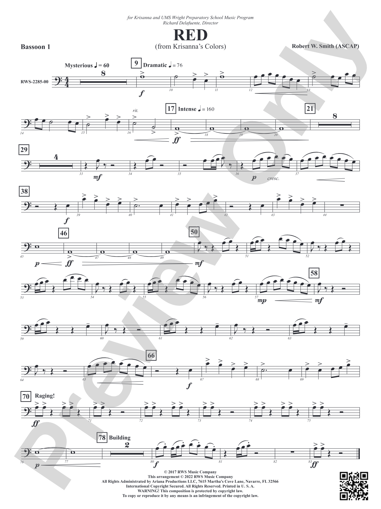 Red - From Krisanna's Colors: Bassoon
