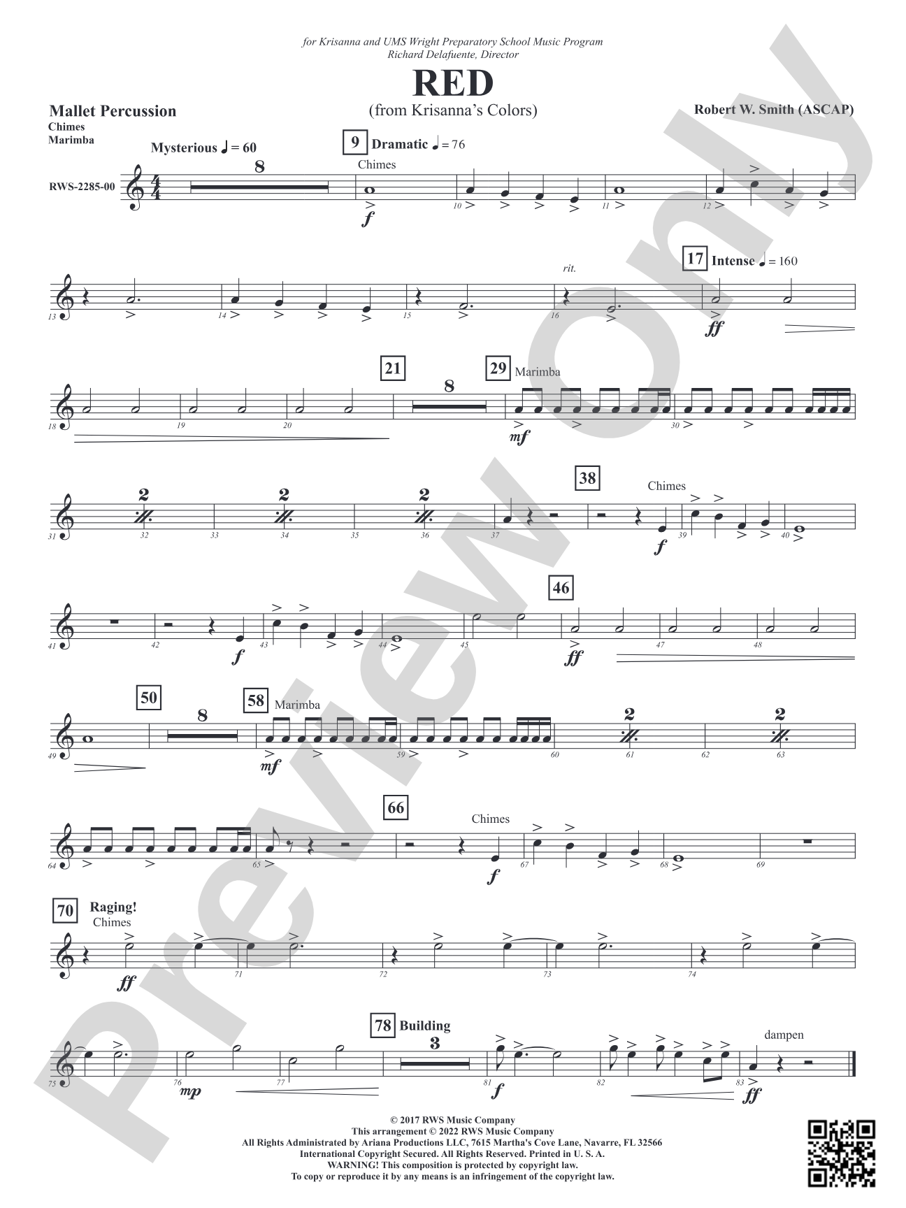 Red - From Krisanna's Colors: 1st Mallet Percussion