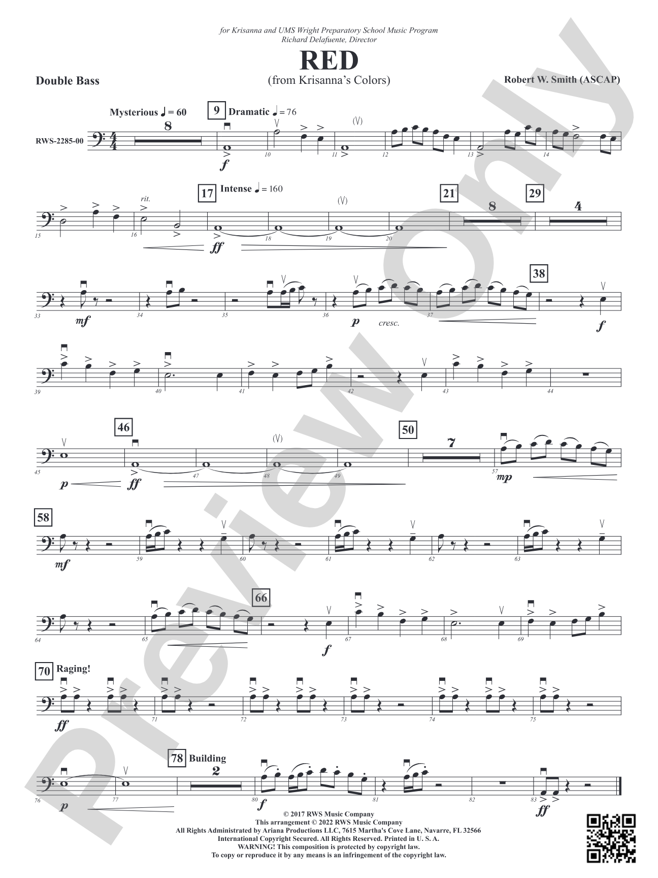 Red - From Krisanna's Colors: String Bass