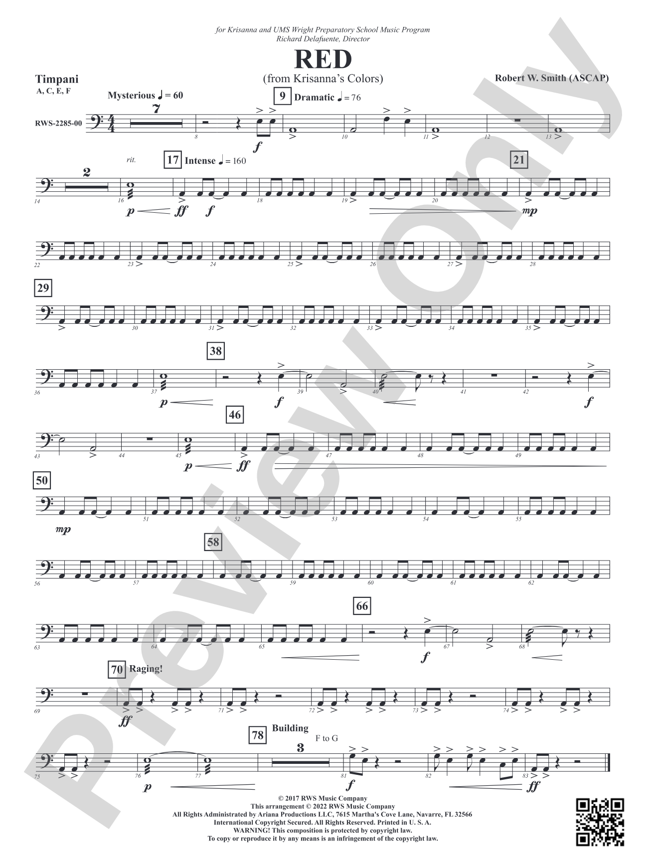 Red - From Krisanna's Colors: Timpani