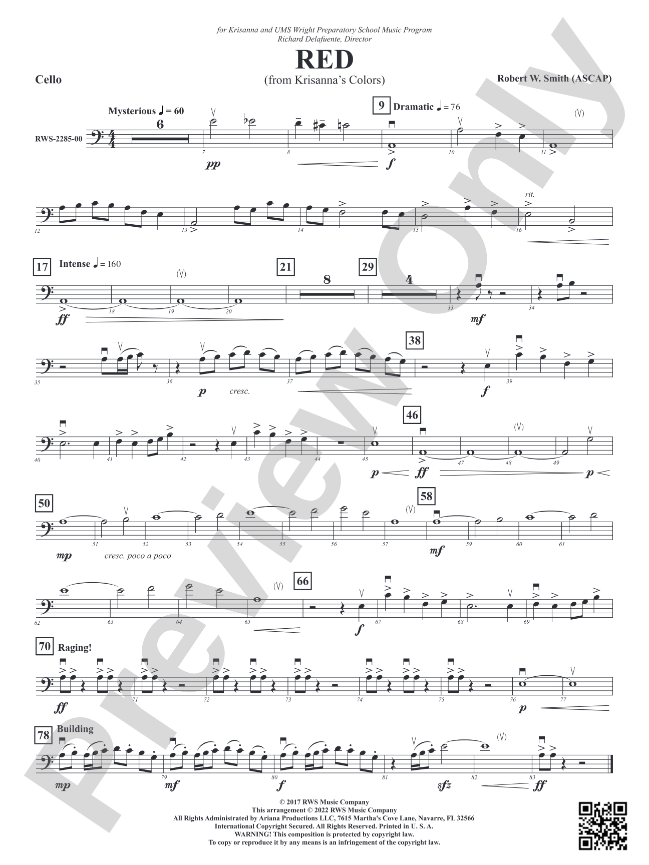 Red - From Krisanna's Colors: Cello