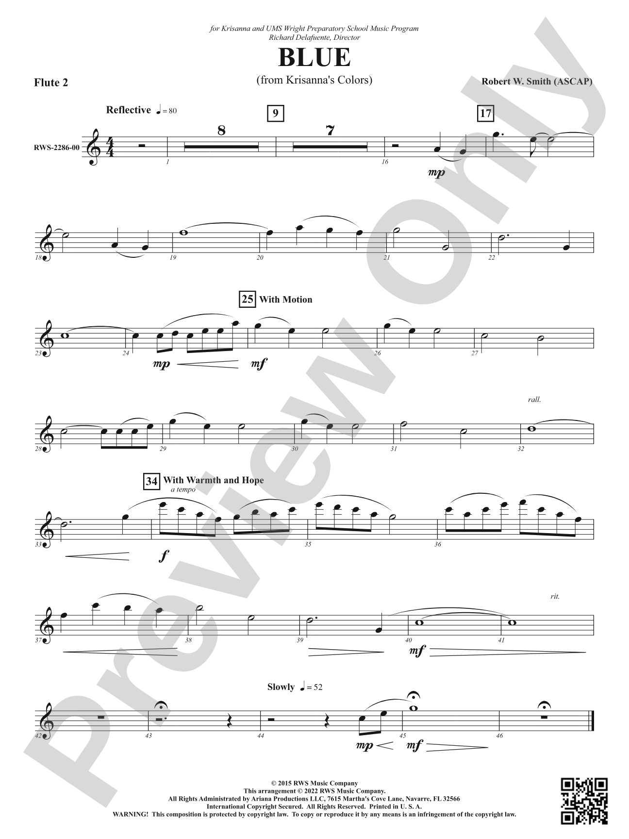 Blue - From Krisanna's Colors: 2nd Flute