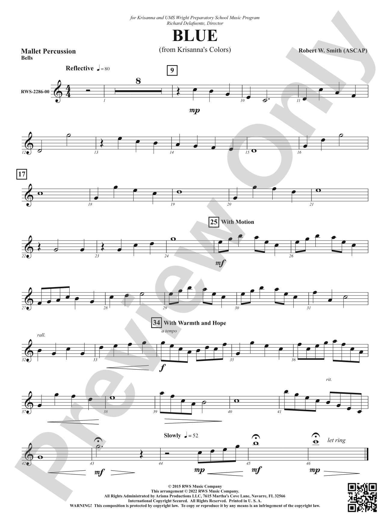 Blue - From Krisanna's Colors: 1st Mallet Percussion