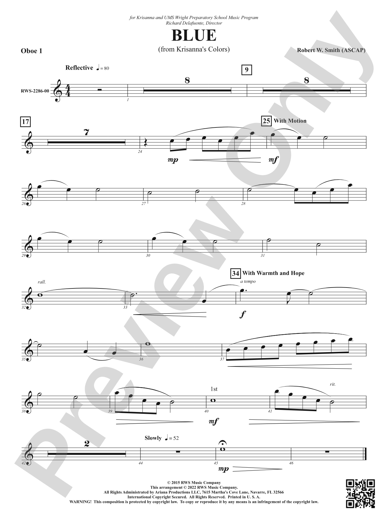 Blue - From Krisanna's Colors: Oboe