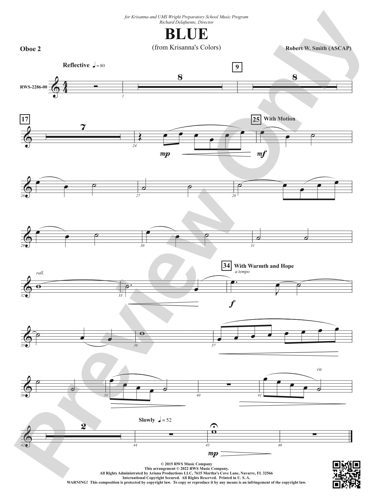Blue - From Krisanna's Colors: 2nd Oboe