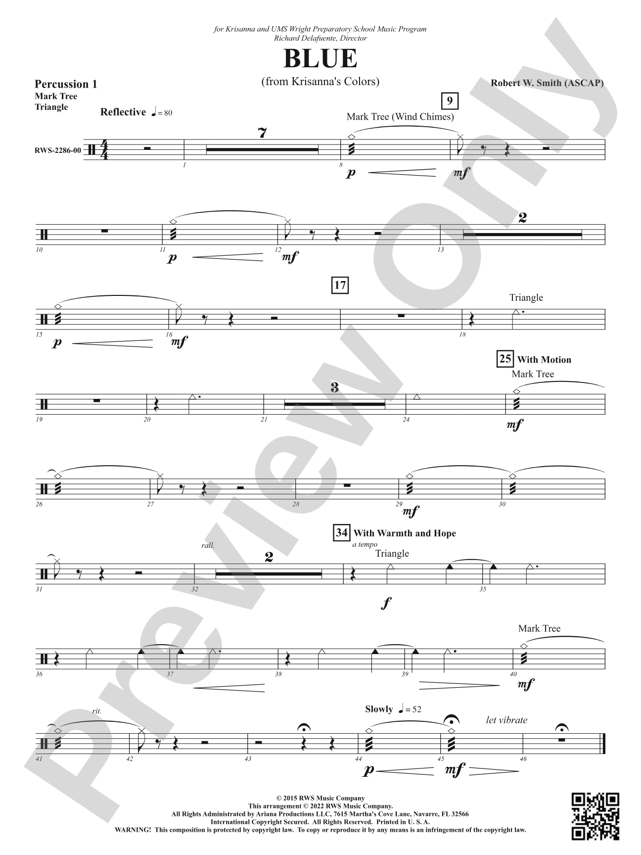 Blue - From Krisanna's Colors: 1st Percussion